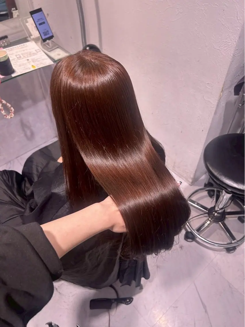 ロング トリートメント 韓国ワンホン透明感 カラー✨🖤ここあのヘアスタイル