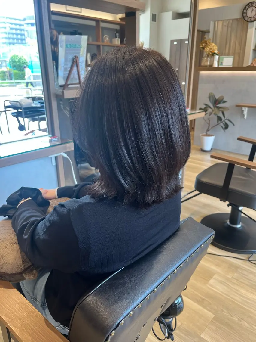 ミディアム 髪質改善 トリートメント カット ヘアカラー トリートメント 樋口 莉奈のヘアスタイル