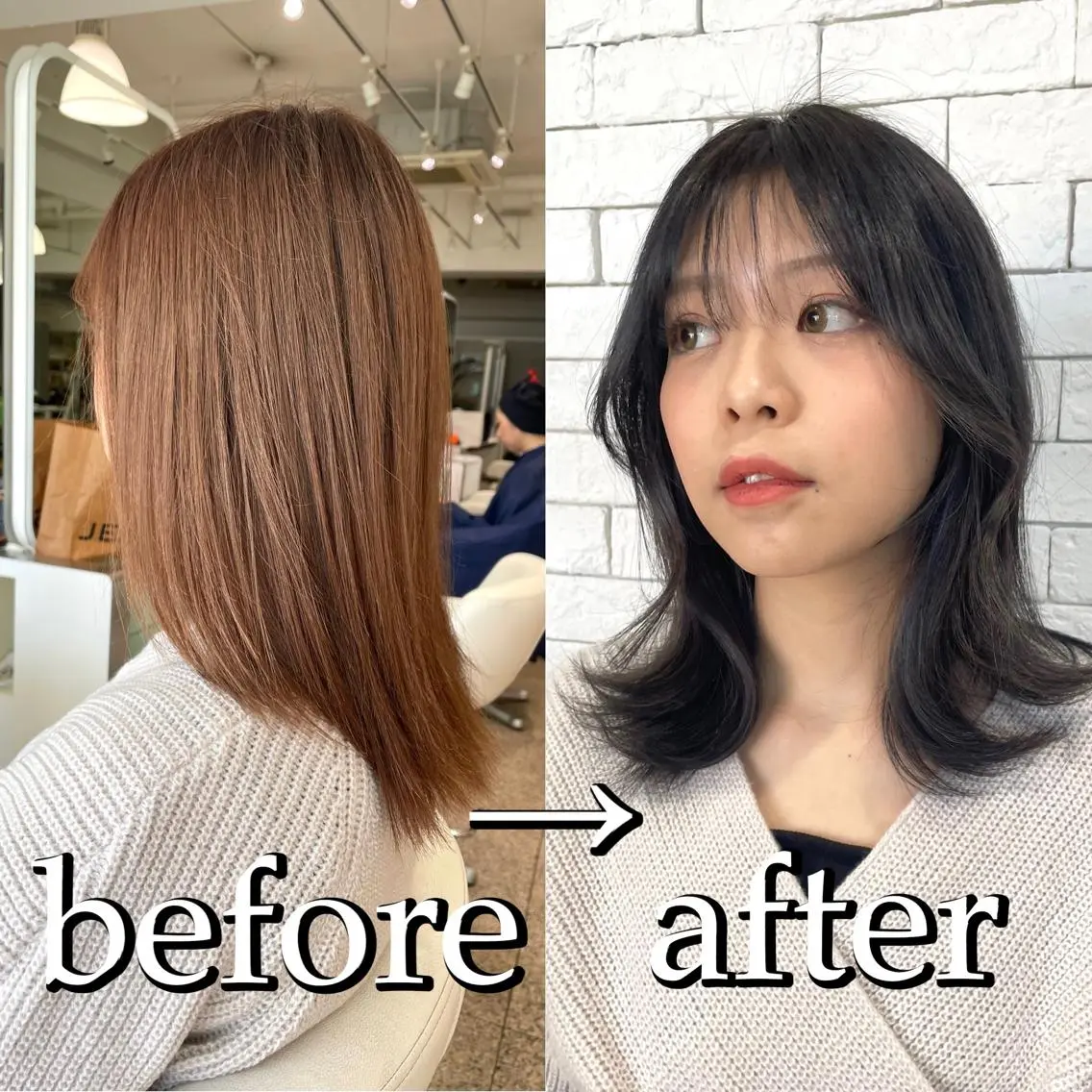 ミディアム 似合わせカット 迫留由弥のヘアスタイル