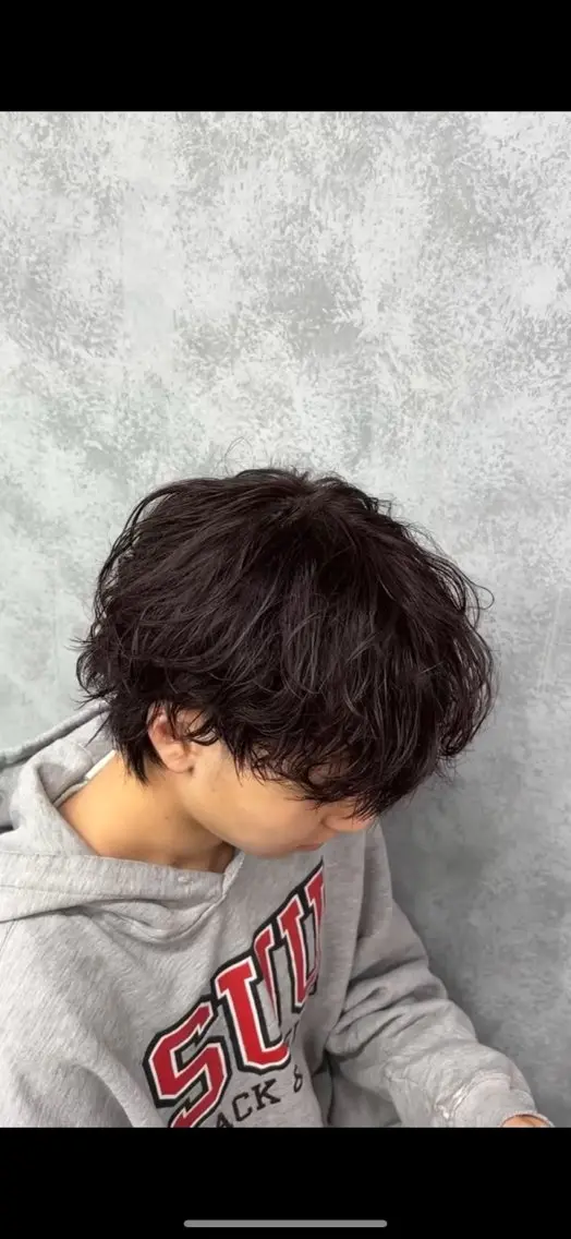 パーマ メンズ ✅シャドウ/フェザー パーマメンズりつきのヘアスタイル