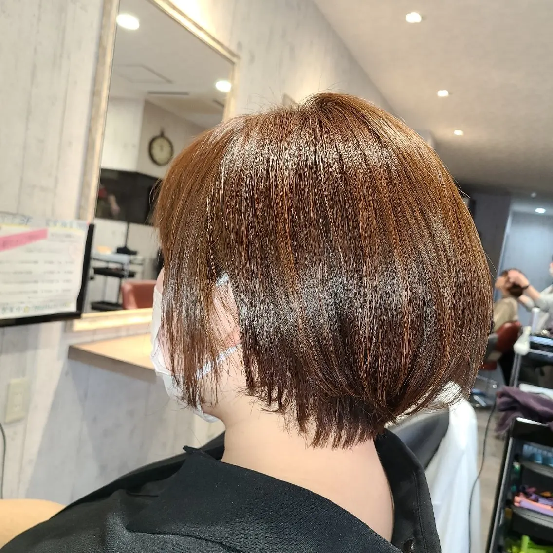 ショート ショートヘア 縮毛矯正 大熊 智也のヘアスタイル