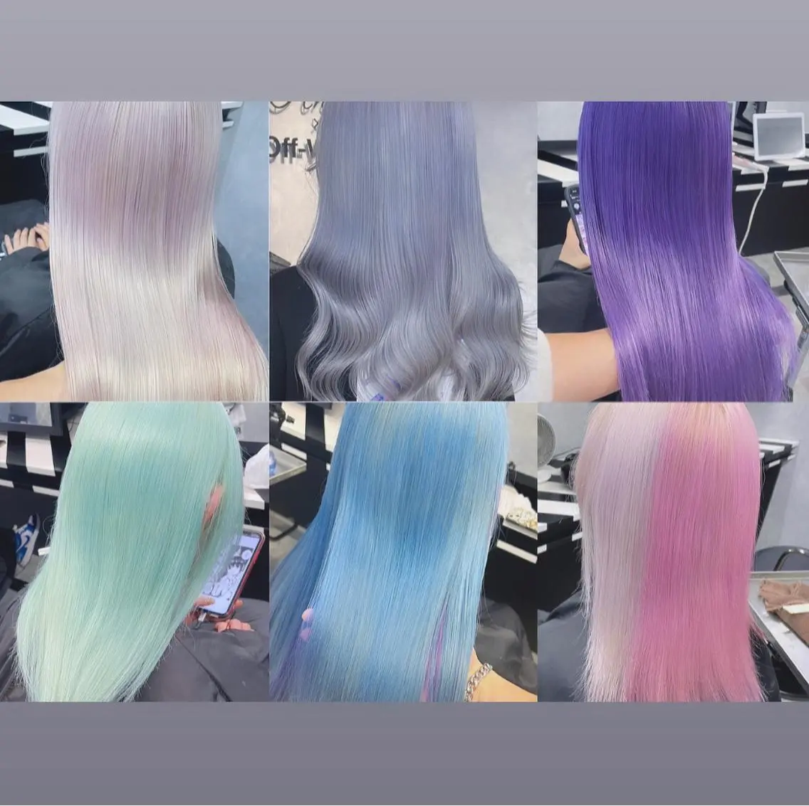 セミロング カラー ヘアカラー トリートメント ブリーチ&エクステ 🥀ケアカラー特化のヘアスタイル