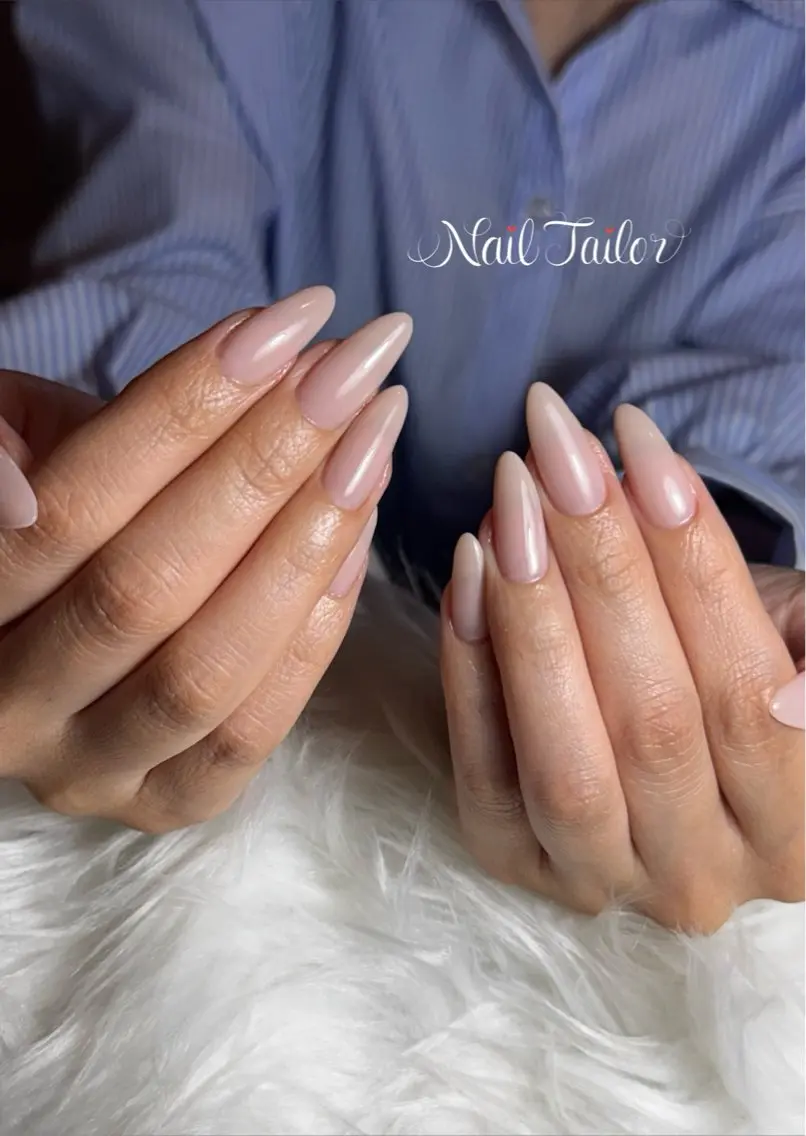 ネイル 長さ出し ロングネイル オフィスネイル ワンカラーネイル ハンドネイル NailTailor ネイルテイラーのネイルデザイン