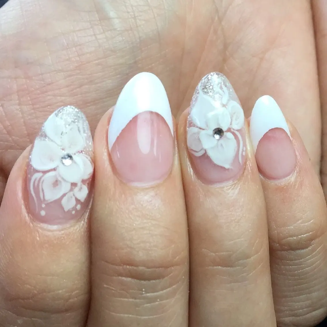 ネイル フレンチネイル シンプルネイル 深爪矯正/爪育成ケア manie nailのネイルデザイン