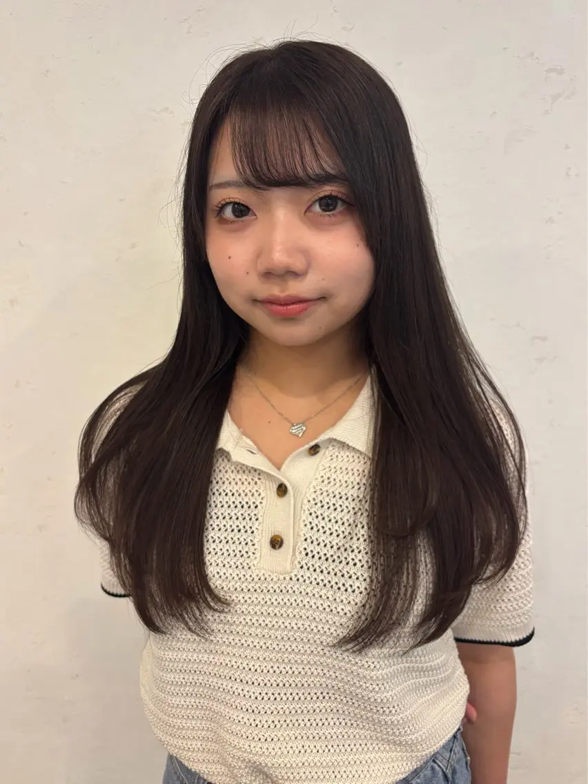 ロング カラー ヘアカラー トリートメント 大人韓国レイヤー🫧 暖色カラー/はるのヘアスタイル