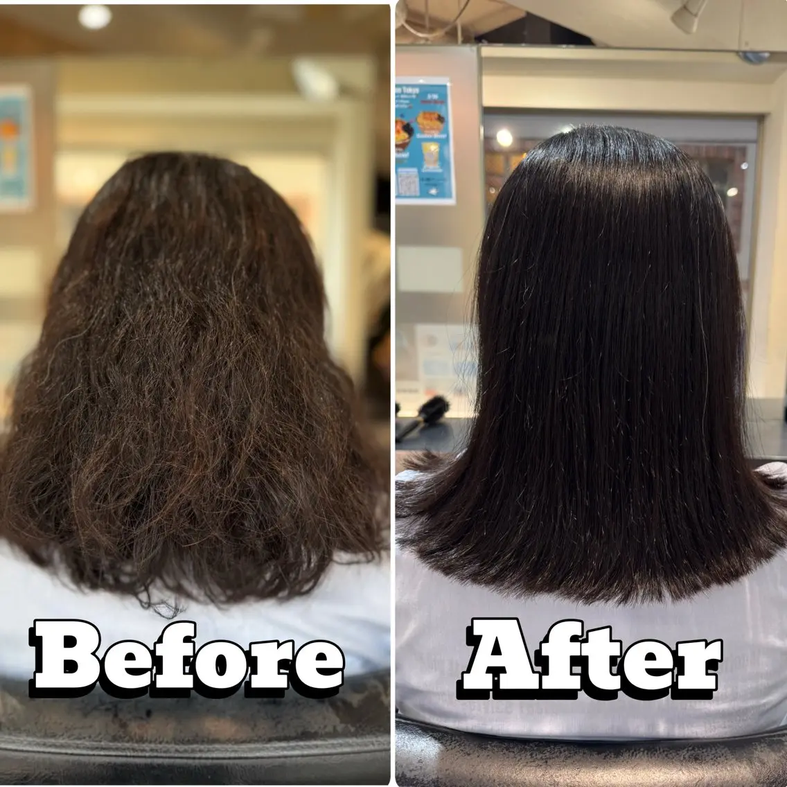 ミディアム カット 縮毛矯正 人気沸騰中✨ヘア メイク✨フジモリのヘアスタイル