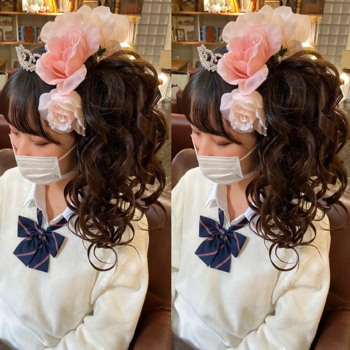 ロング カラー ヘアアレンジ モモカ/ハイトーン /バレイヤージュのヘアスタイル