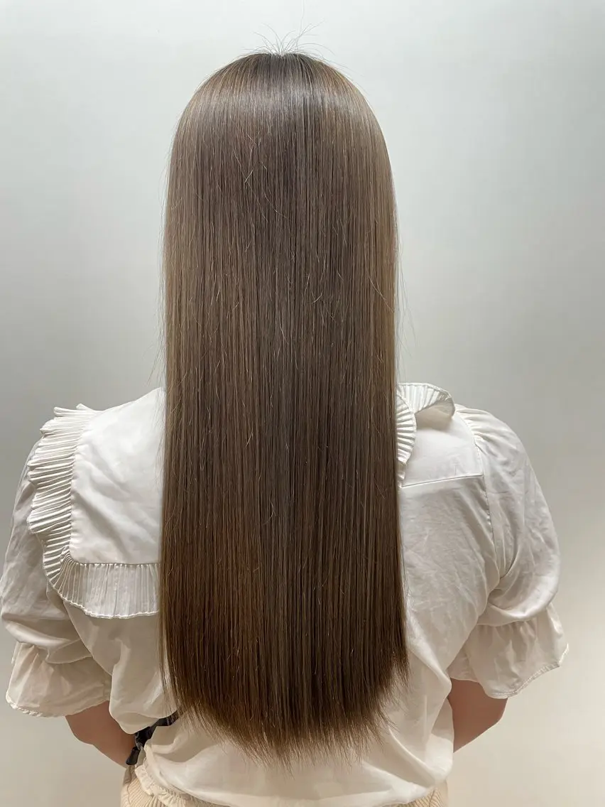 カラー ベージュカラー ブリーチ ブラウンカラー 透明感カラー ブリーチなしカラー Venus 神辺店のヘアスタイル