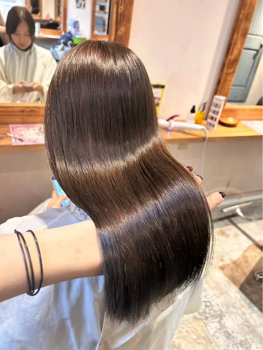 ☘️春に向けて☘️暖色カラー🌸＋Aujua2️⃣stepトリートメント(ピンク/レッド/ワンカラー/ロング料金なし)の写真