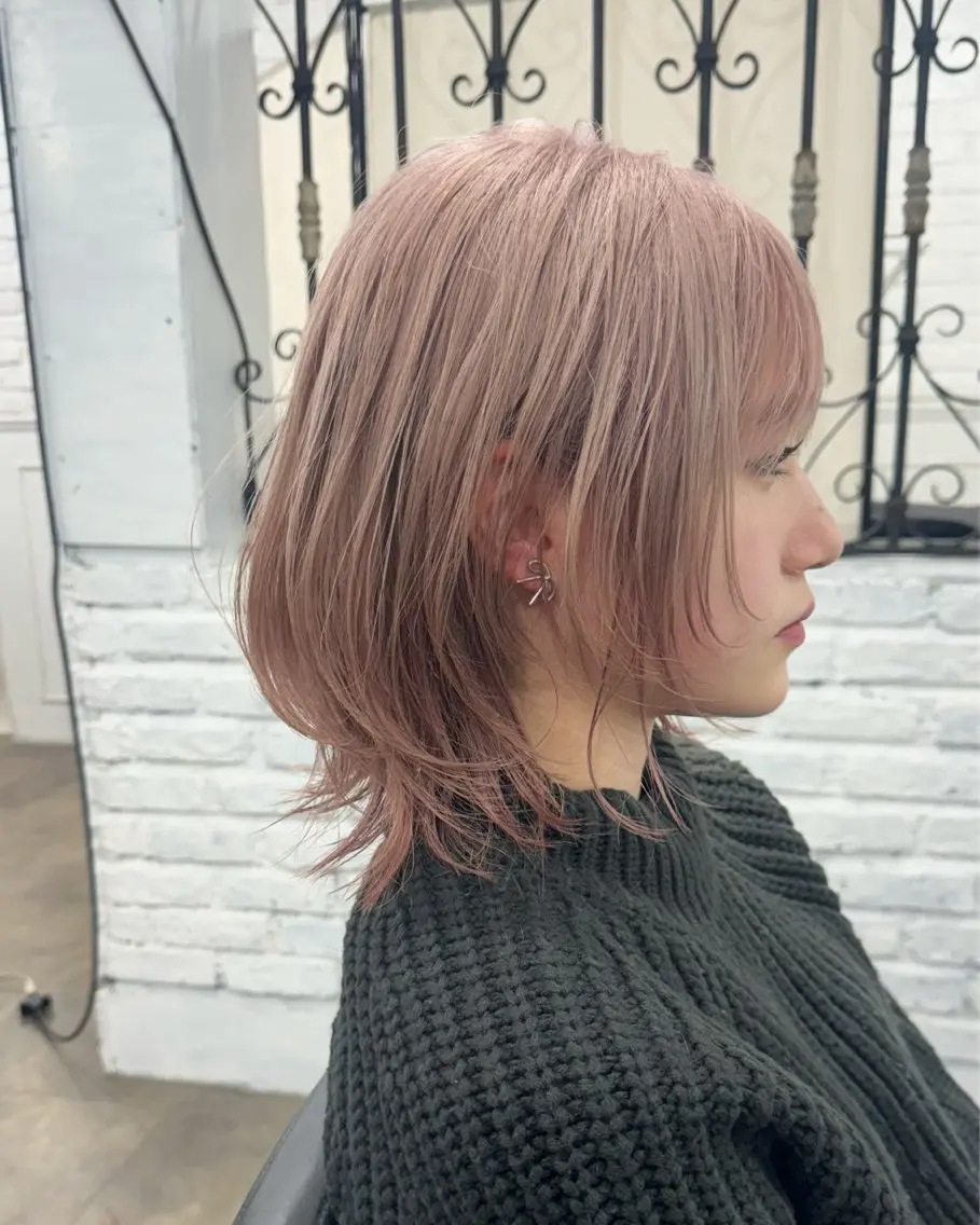 ミディアム 札幌ブリーチカラー/ ダブルカラー/ドイのヘアスタイル