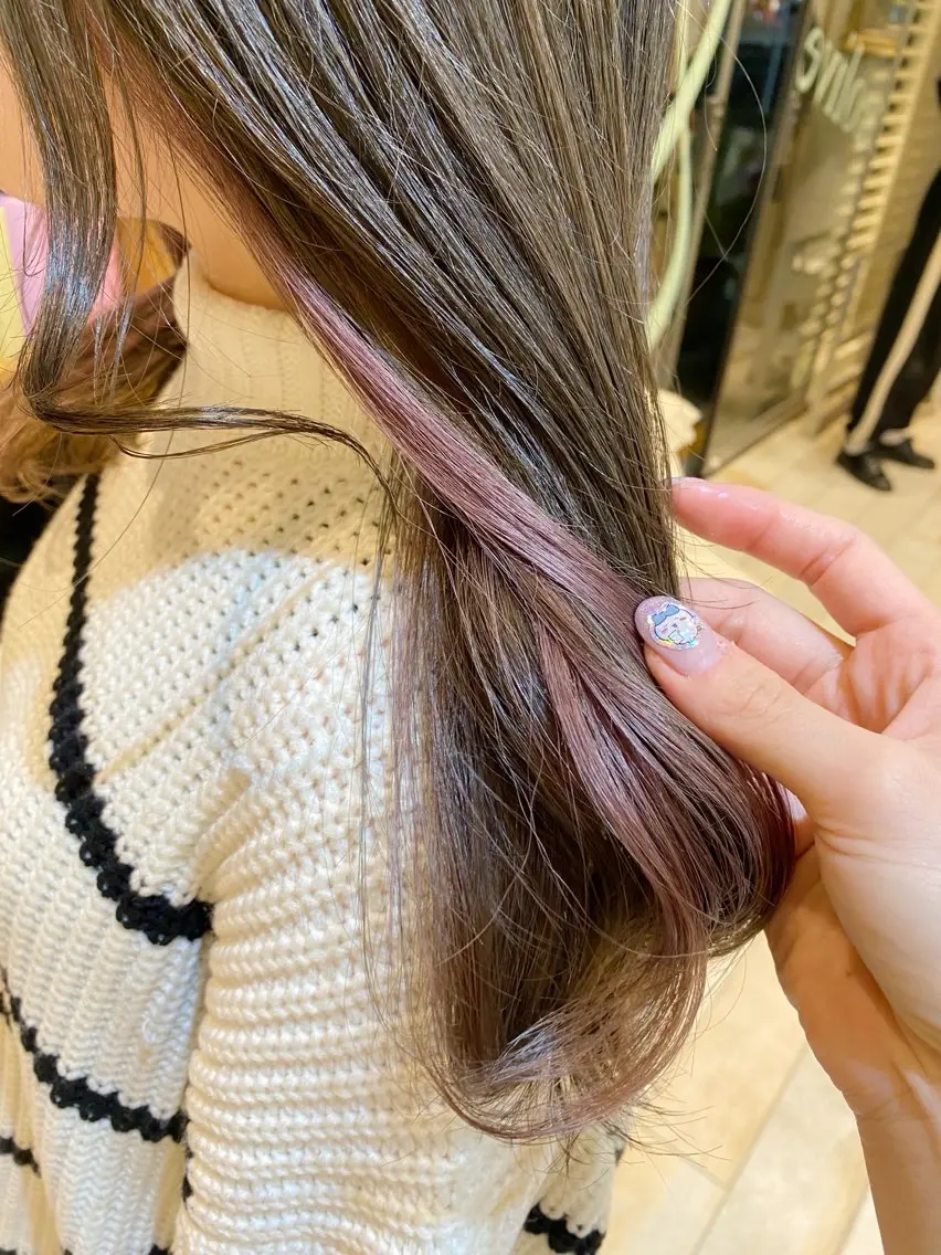 ロング ヘアカラー トリートメント CHIHIRO🧸 ピンクベージュ🩰のヘアスタイル