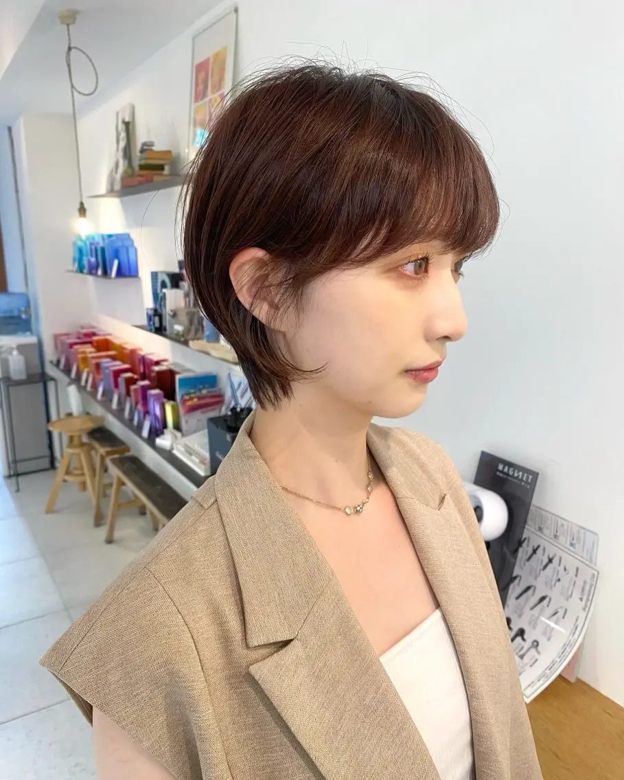 ショート カラー カット ヘアカラー トリートメント 安永 涼のヘアスタイル