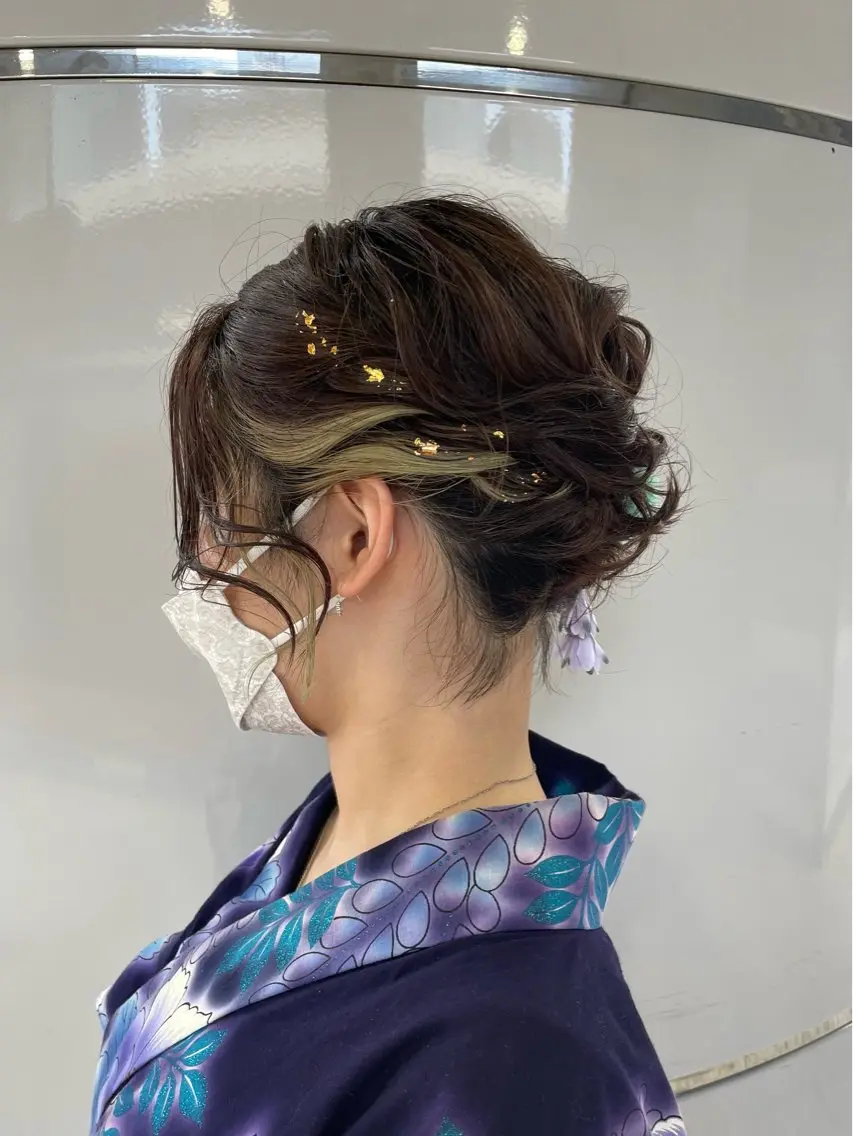 ヘアアレンジ ヘアセット メンズモテパーマ💙 fuwaのヘアスタイル