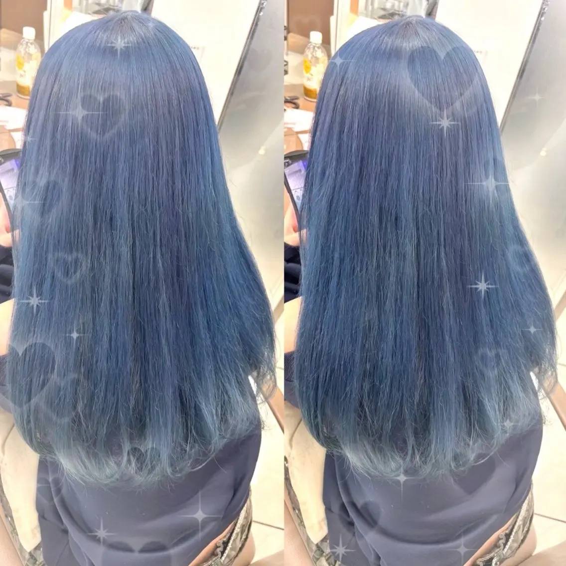 カラー ブリーチ ブルーカラー ケアブリーチ 透明感カラー 髪質改善 ヘアカラー トリートメント ヘアメ🎀ハイトーン 🩵エクステ🪄しほのヘアスタイル