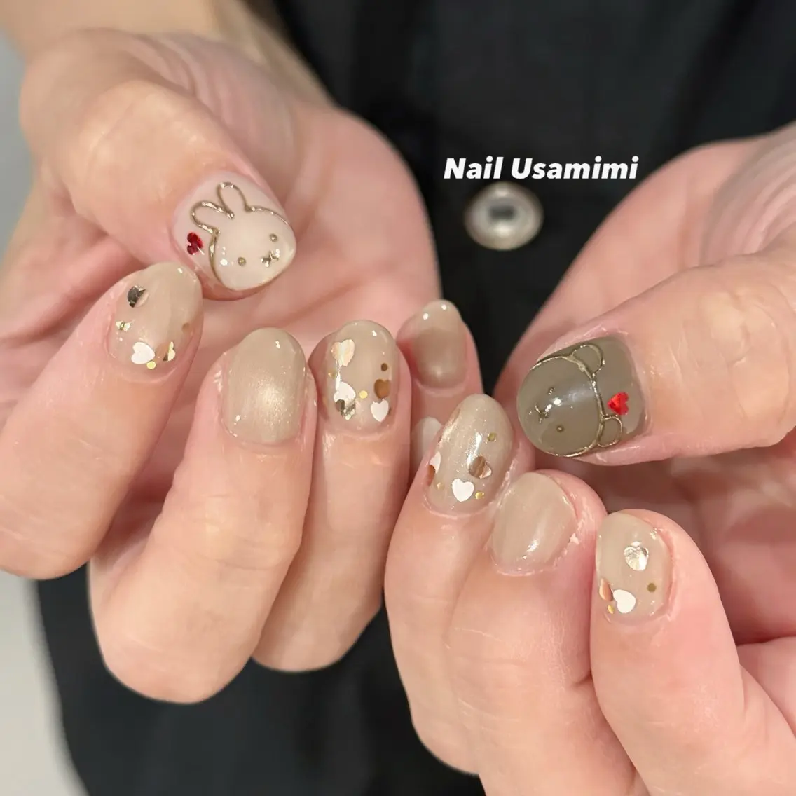 ネイル マグネットネイル ミラーネイル ハンドネイル 本町NailUsaM imi MOMOKAのネイルデザイン