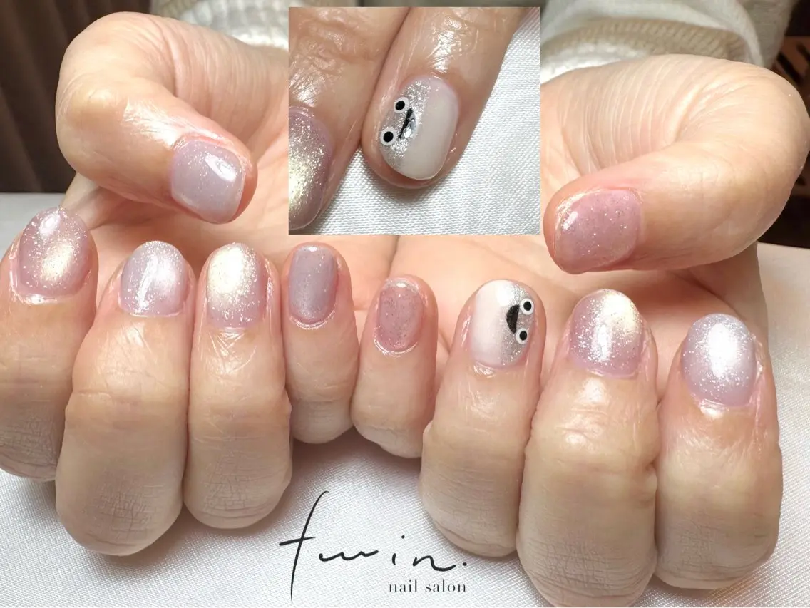 ネイル アートネイル フラッシュネイル ハンドネイル twin.riko 塩釜口のネイルデザイン