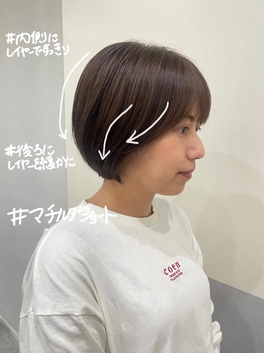 ショート ショートヘア 小久保 里紗のヘアスタイル