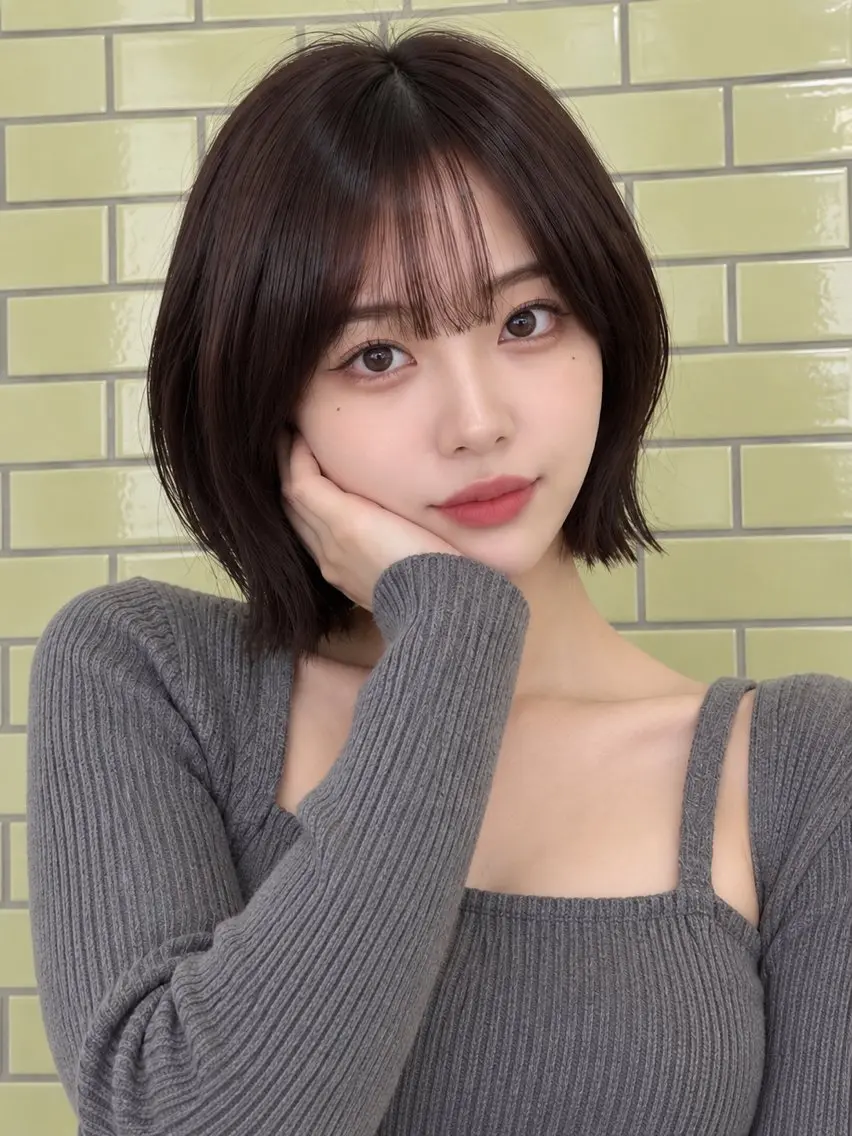ショート カラー カット ヘアカラー トリートメント 🦋韓国girly 艶髪矯正🦋凛太郎のヘアスタイル
