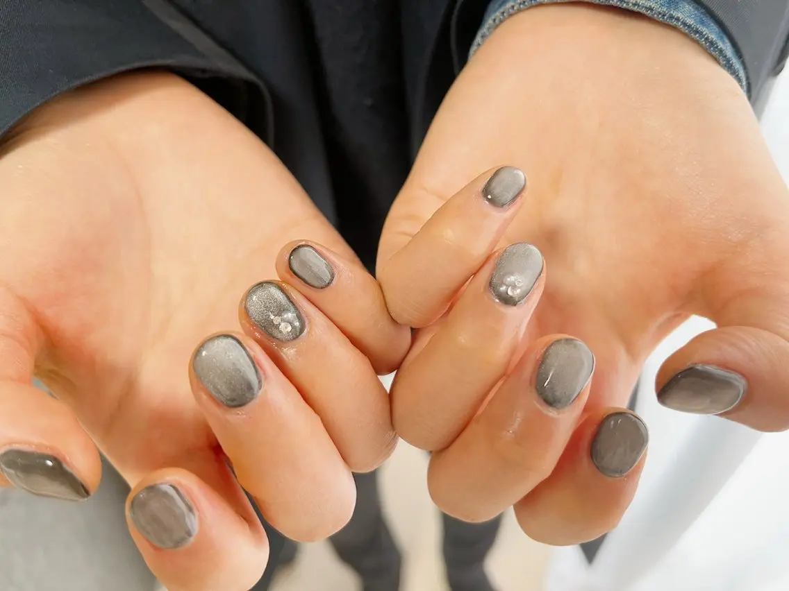 ネイル ジェルネイル メンズネイル パラジェル 春ネイル ワンホンネイル kiki nail たまプラーザのネイルデザイン