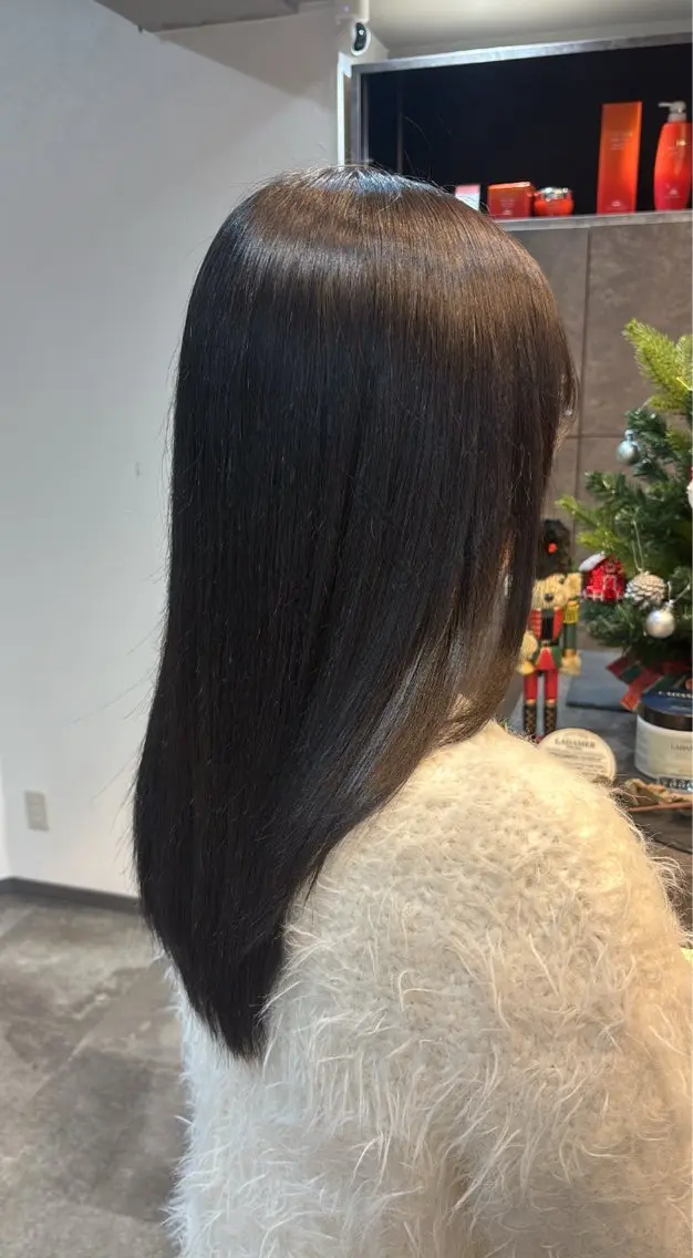 カラー ヘアカラー レイヤー✂︎ぷつボブ 艶カラー🤍noaのヘアスタイル