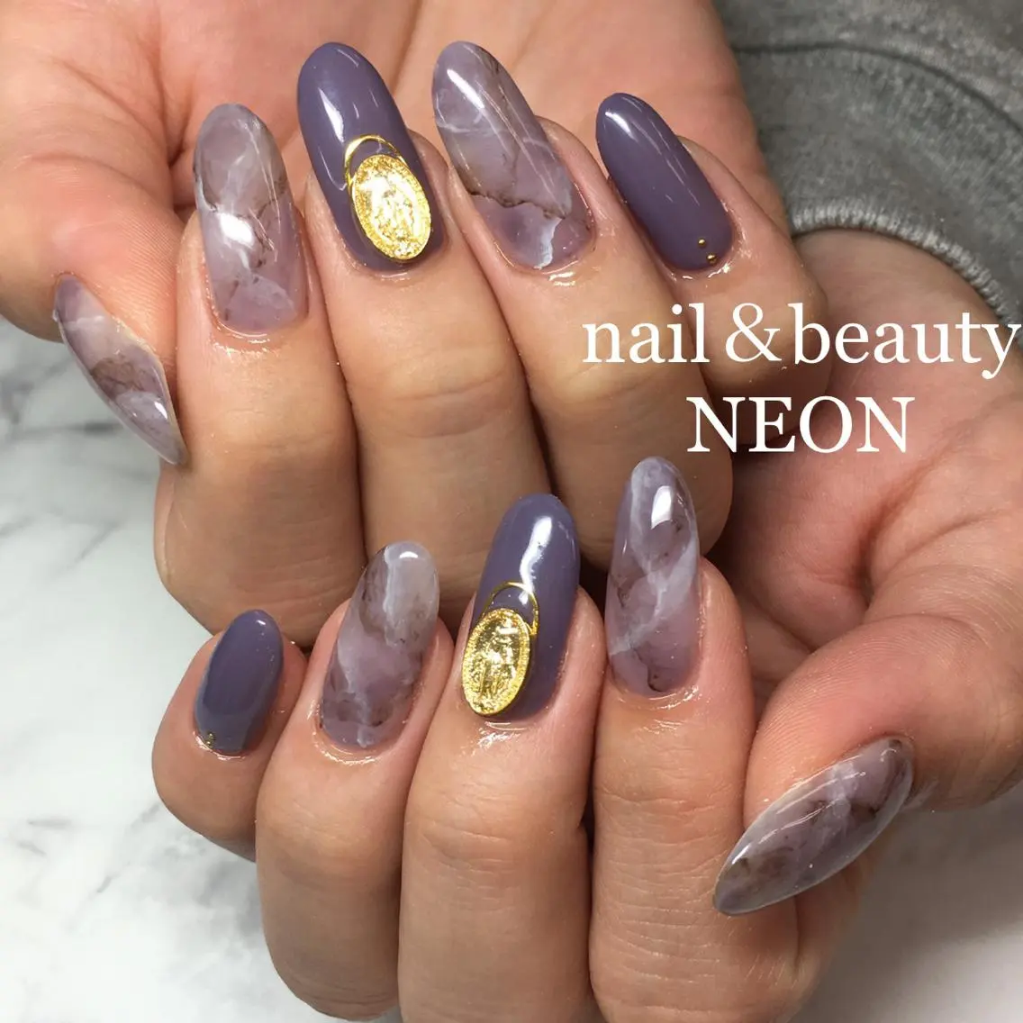 ネイル 大理石ネイル(マーブル) C.Nail ネイリストのネイルデザイン