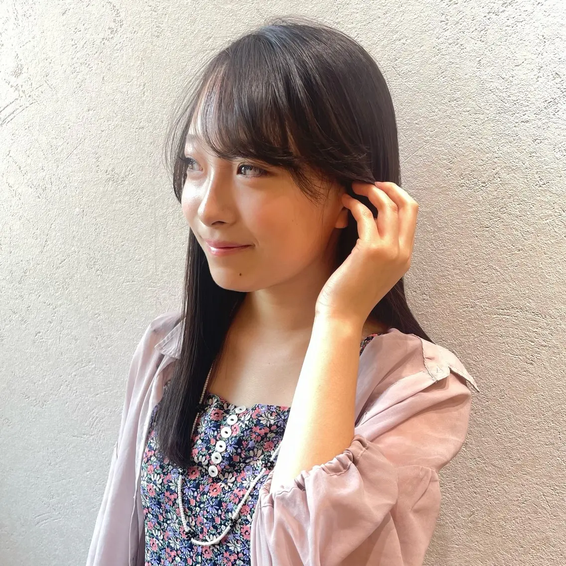 ロング 銀座：似合わせカラー オリーブ🫒アレンジのヘアスタイル