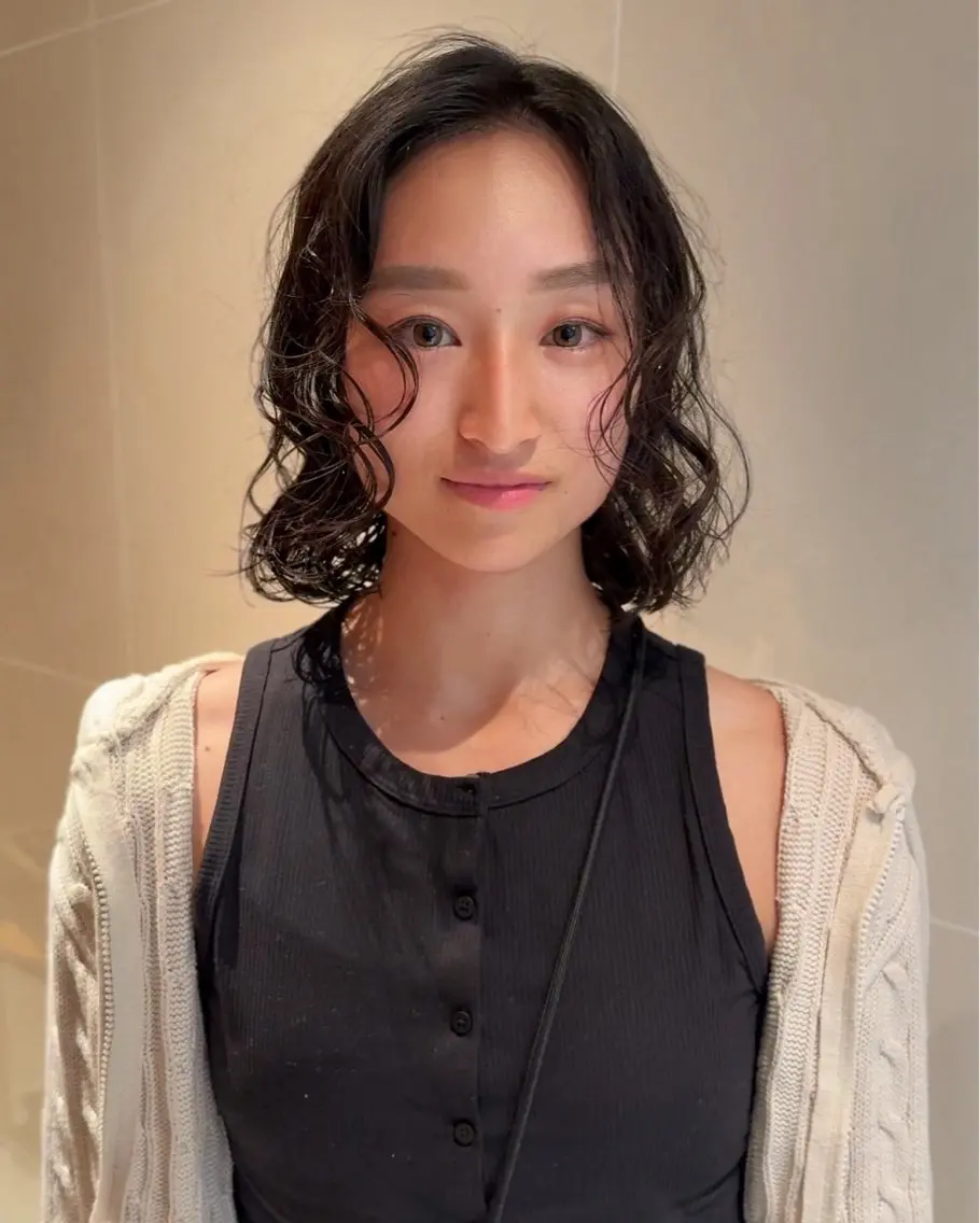 ショート パーマ カット パーマ トリートメント ボブ/ショート 吉田竣のヘアスタイル