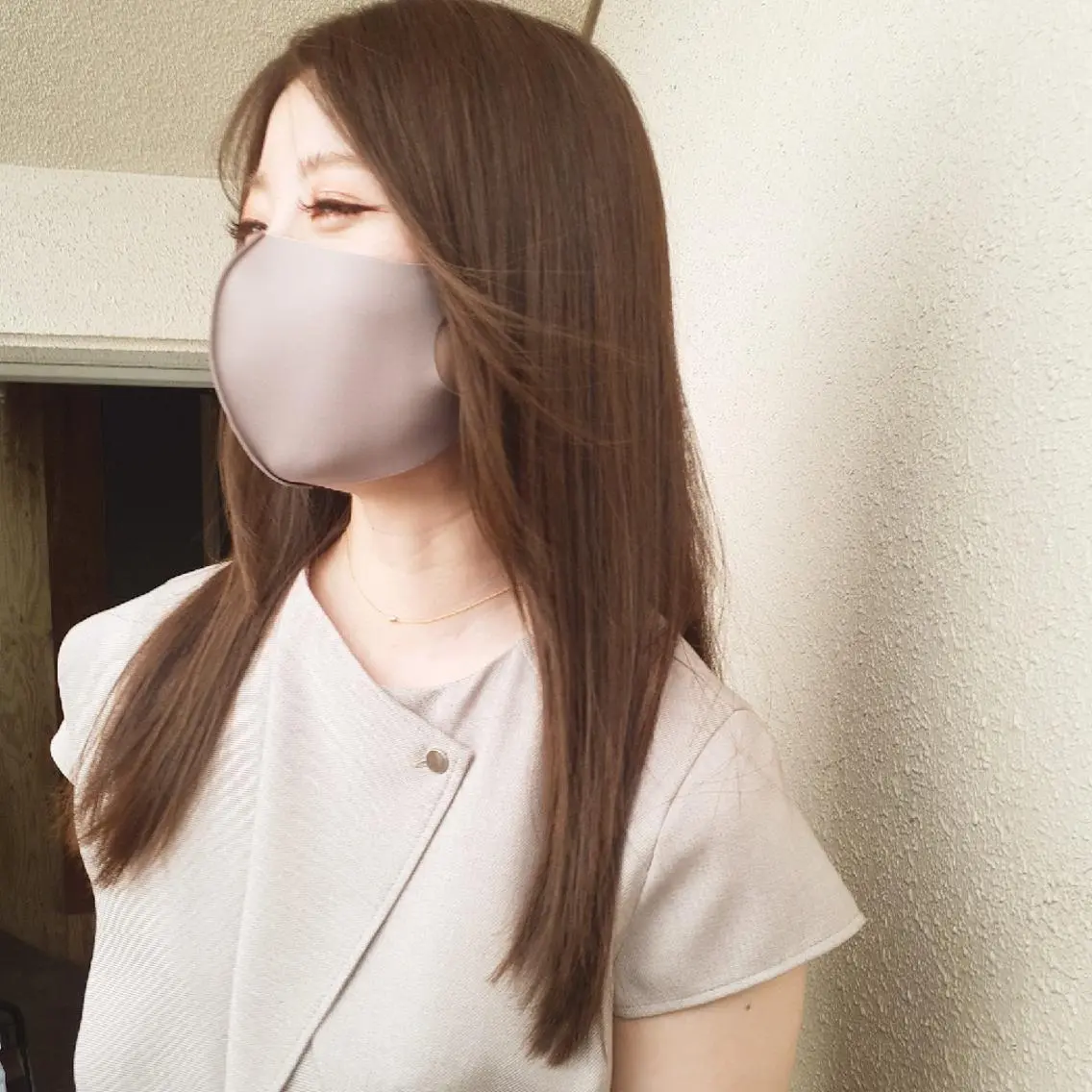 セミロング カラー アッシュ ベージュカラー 韓国風ヘア 🔳髪質改善🔳 岡本陽のヘアスタイル