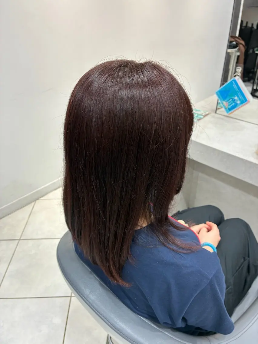 ミディアム カラー ヘアカラー トリートメント 沼尻 心のヘアスタイル