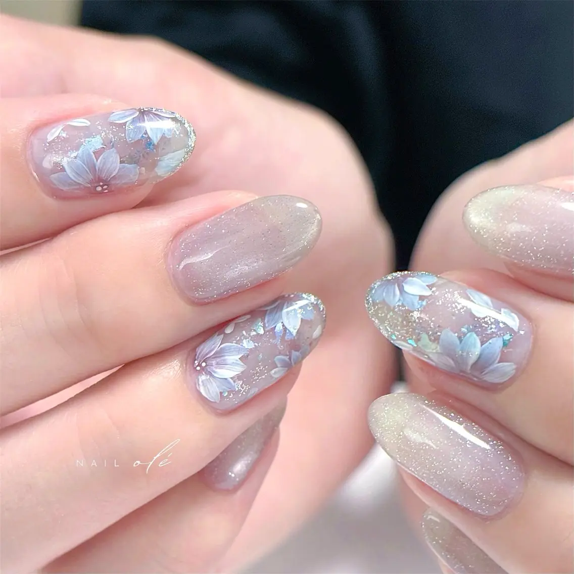 ネイル フラワーネイル マグネットネイル ハンドネイル NAIL oleのネイルデザイン