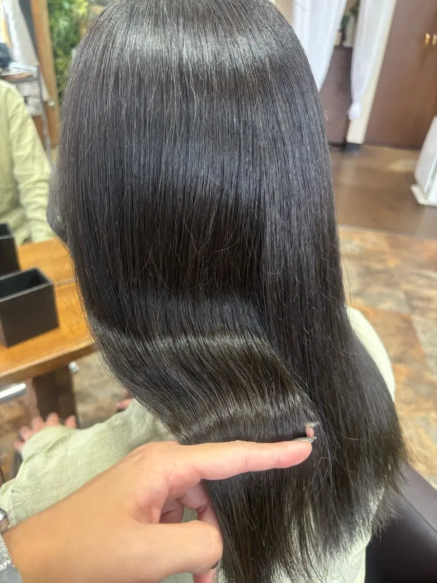 セミロング カラー ベージュカラー グレージュ オレンジ ヘアカラー トリートメント 透明感カラー岩出市/ Rin🎀のヘアスタイル