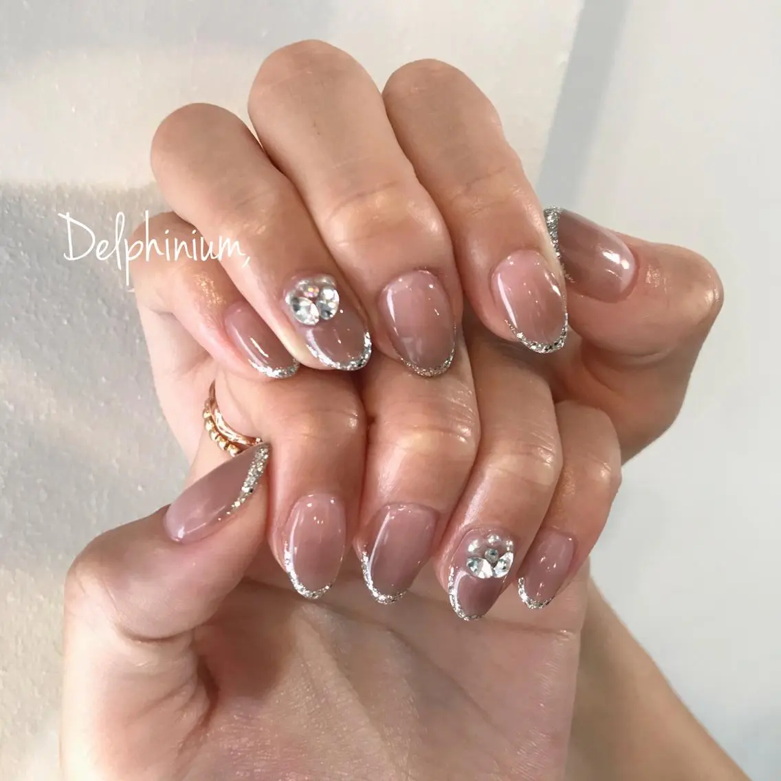 ネイル アートネイル クリアネイル ミラーネイル 持ち込み ニュアンスネイル 岡本 友恵のネイルデザイン
