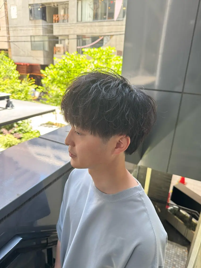 パーマ メンズ カット パーマ 河野 悠のヘアスタイル