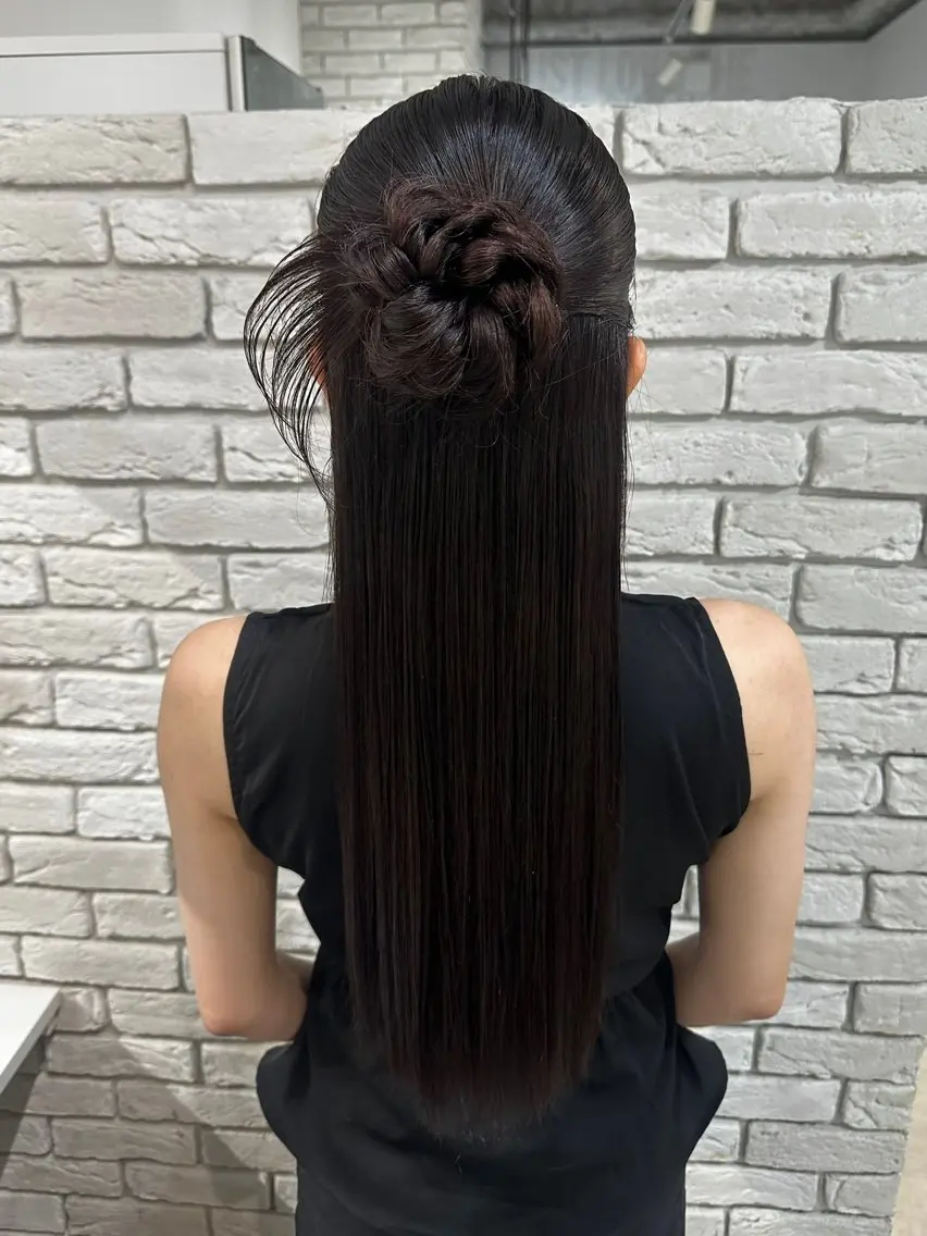 ロング ヘアアレンジ ハーフアップ ヘアセット MITSUKI /Ditycaのヘアスタイル