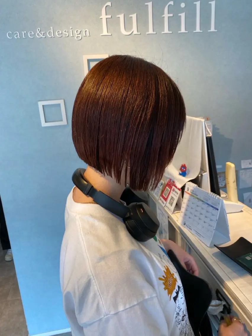 ショート カラー ヘアカラー こだわり艶カラー ♡chisato♡のヘアスタイル