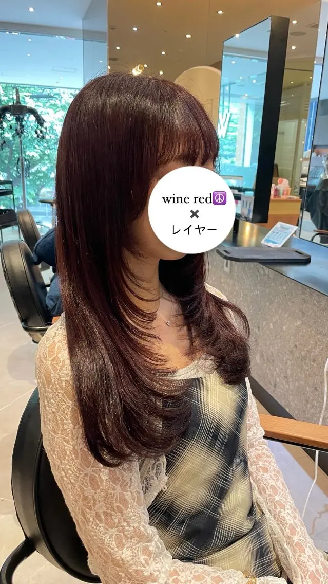 ロング カラー カット ヘアカラー トリートメント オリーブカラー🫒/ ハッシュカット/みゆのヘアスタイル
