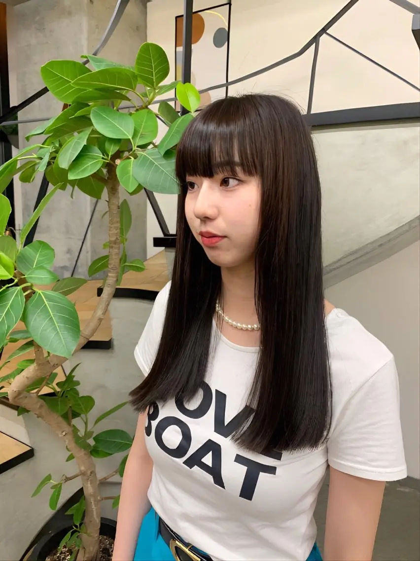 ロング 韓国トレンド💓 阿部あんじゅのヘアスタイル