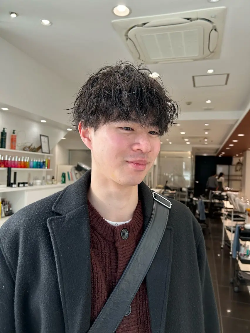 パーマ メンズ パーマ オオタ ユイナ🌈のヘアスタイル