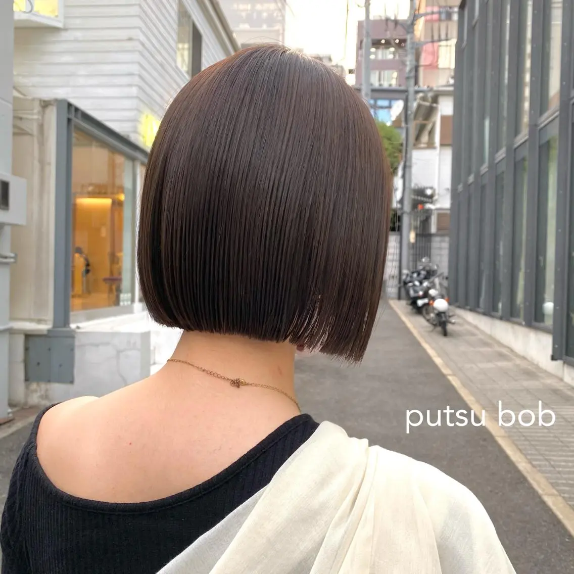 ミディアム 縮毛矯正ボブ&顔まわ レイヤー♡TOMOEのヘアスタイル