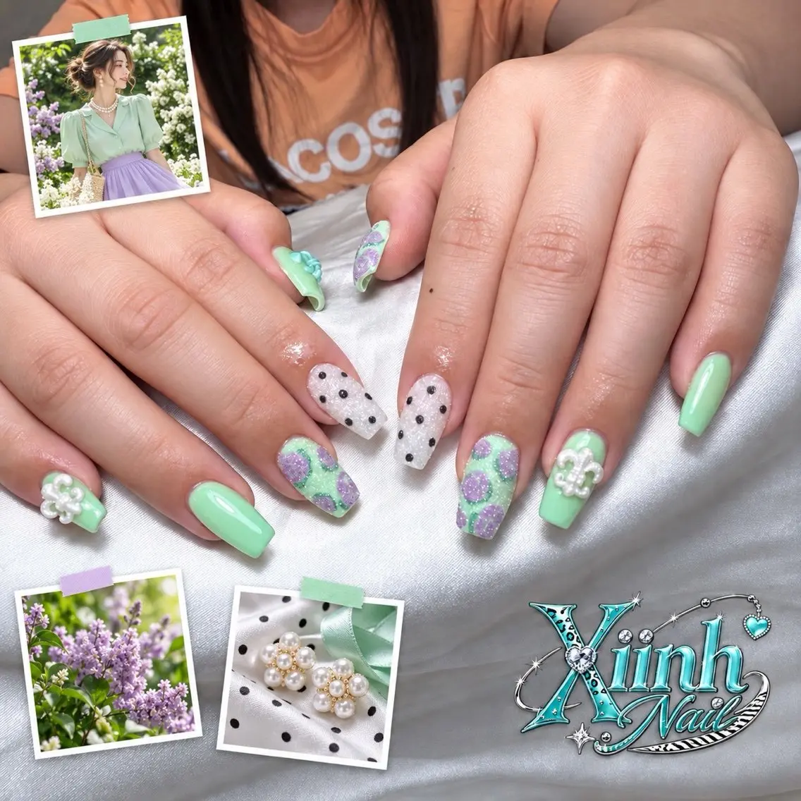 ネイル チークネイル 桜ネイル 長さ出し フットネイル ジェルネイル ハンドネイル XIINH NAIL SALONのネイルデザイン