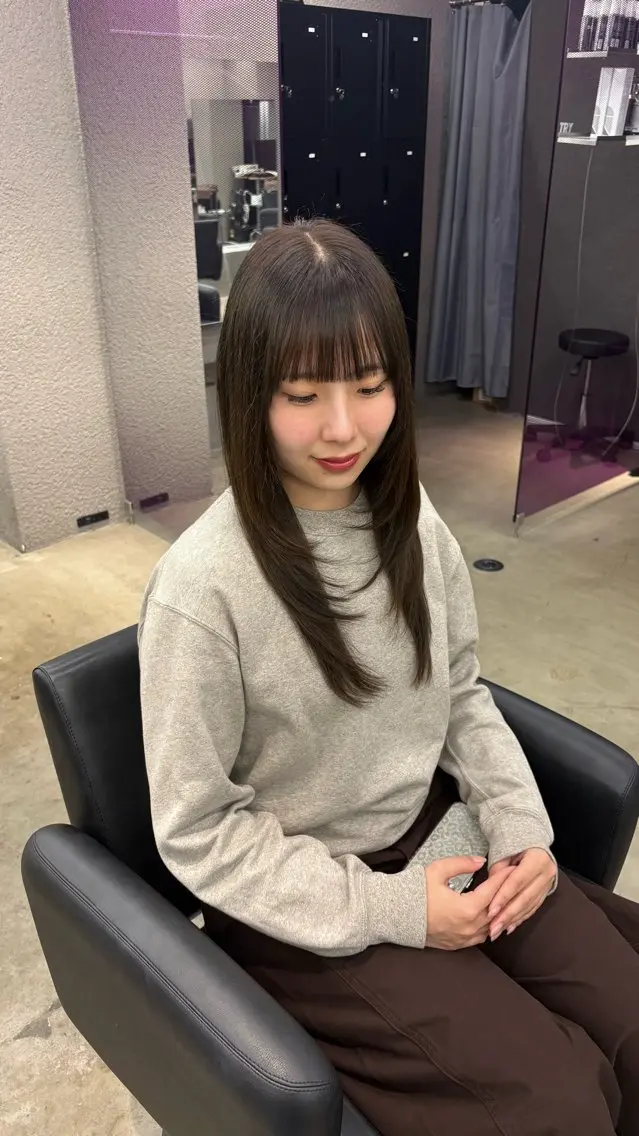 カラー ブラウンカラー オリーブブラウン ヘアカラー トリートメント PELE /りーこ 透明感カラー🥣🎀のヘアスタイル
