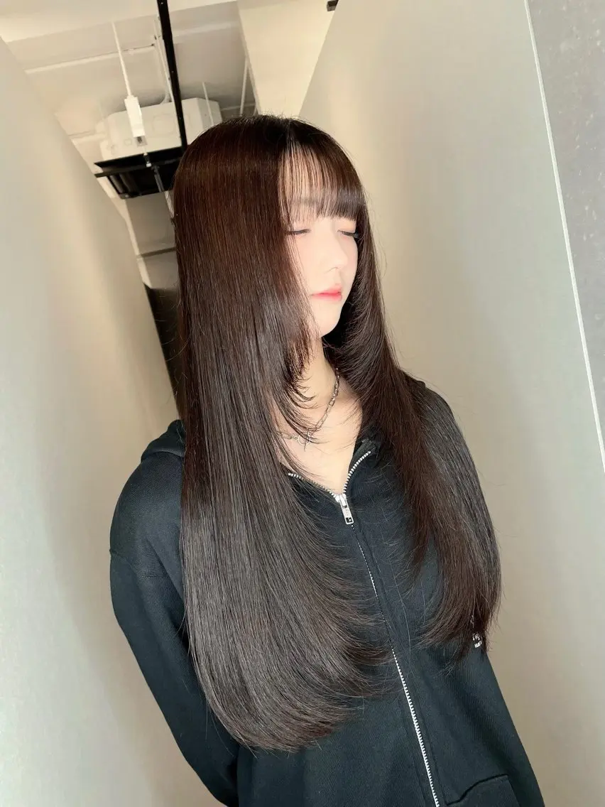 ロング 髪質改善 トリートメント 酸熱トリートメント カット ヘアカラー トリートメント 今井 勝也のヘアスタイル