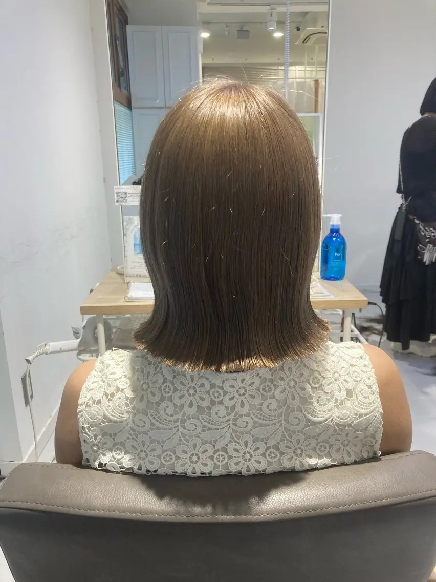 ミディアム ヘアカラー トリートメント 🫧ゆうき🪽 髪質改善/ハイライトのヘアスタイル