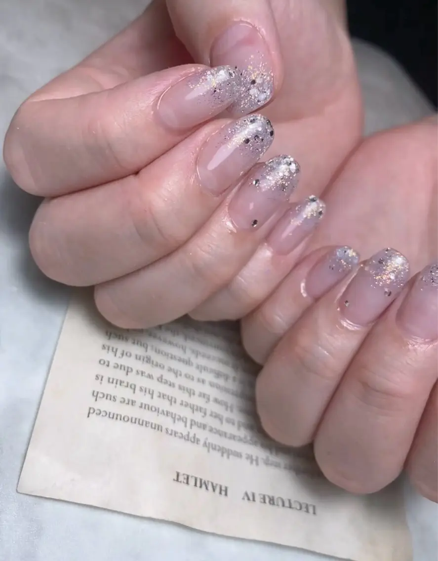 ネイル ラメ(グリッター) ラメグラデーション 🌿Charme🌿 MAIのネイルデザイン