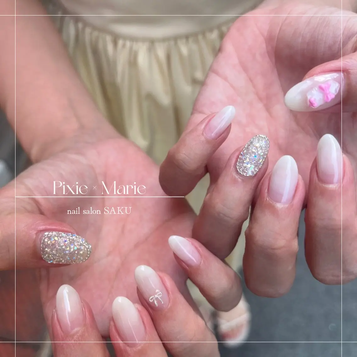 ネイル ニュアンスネイル シンプルネイル SAKU nail 作島茜のネイルデザイン