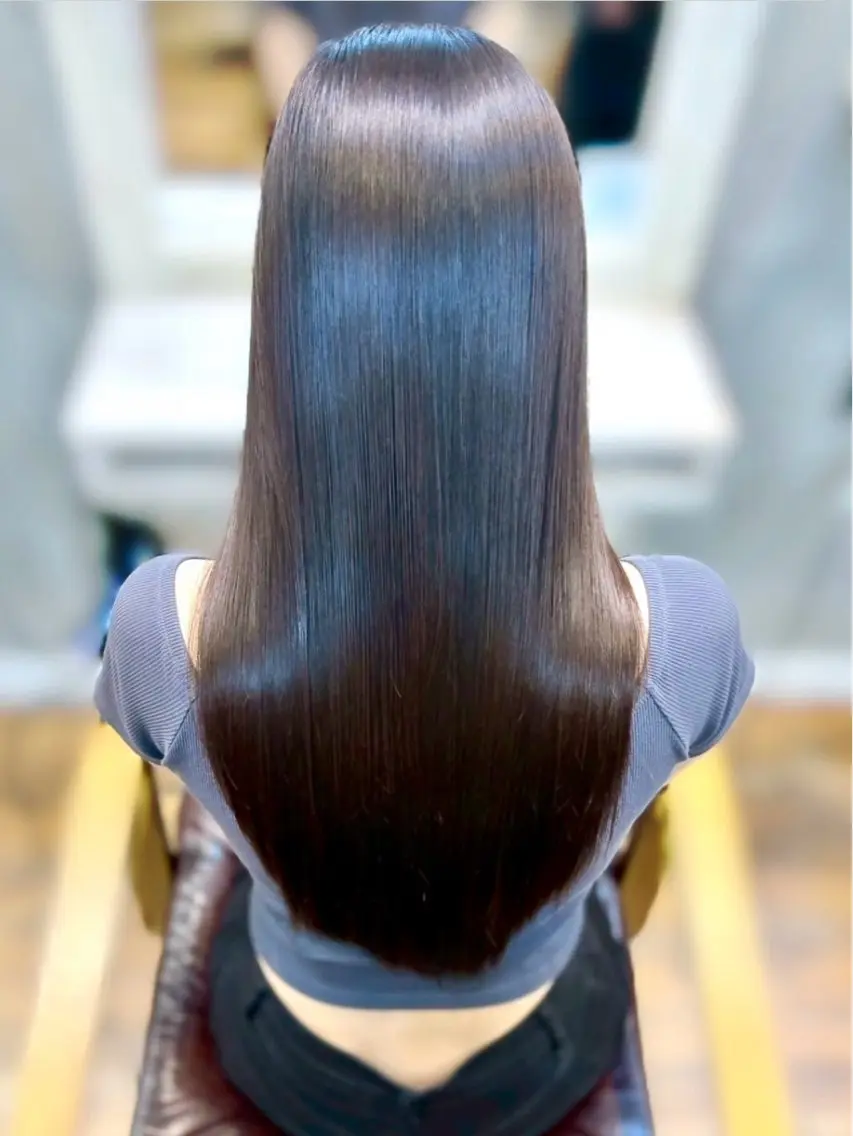 ロング ヘアカラー 縮毛矯正 トリートメント ヘッドスパ ヘアセット liberte渋谷 officialのヘアスタイル