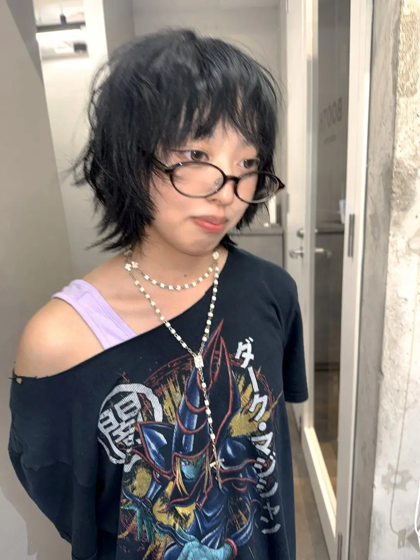 ショート カラー パーマ ヘアアレンジ メンズ カット Amelie yunのヘアスタイル