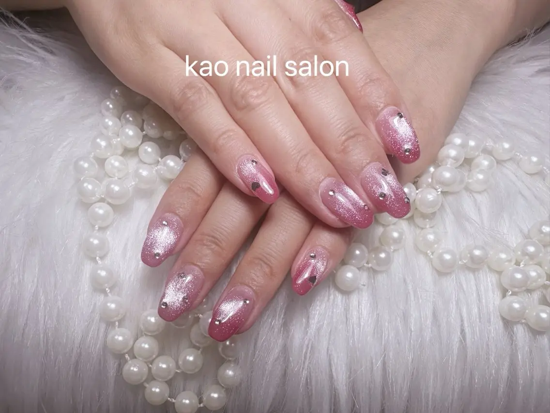 ネイル ハンドネイル kao nail マグネット/長さだしのネイルデザイン