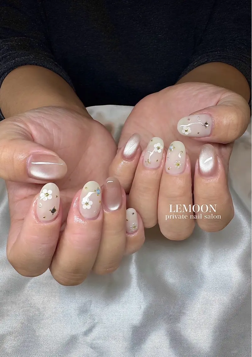 ネイル マグネットネイル nail salon LEMOONのネイルデザイン