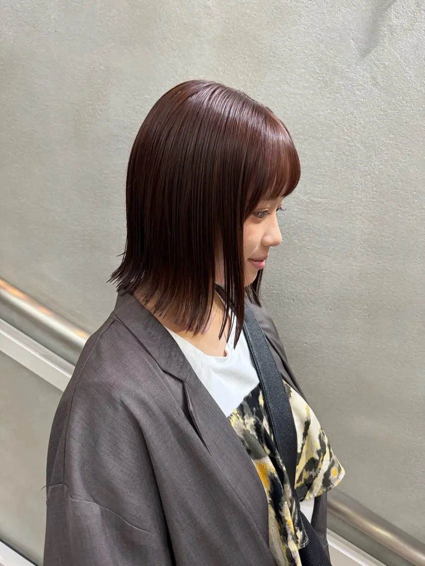 ミディアム カット ヘアカラー AIKA /大阪美容室のヘアスタイル